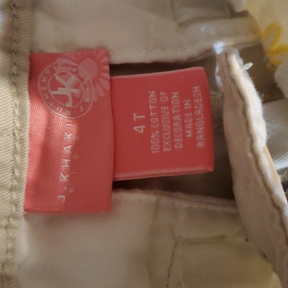 Kid's J.Khaki 4T Cream Floral Khaki Shorts - Picture 3 of 3